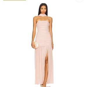 REVOLVE Pink Strapless Maxi Dress